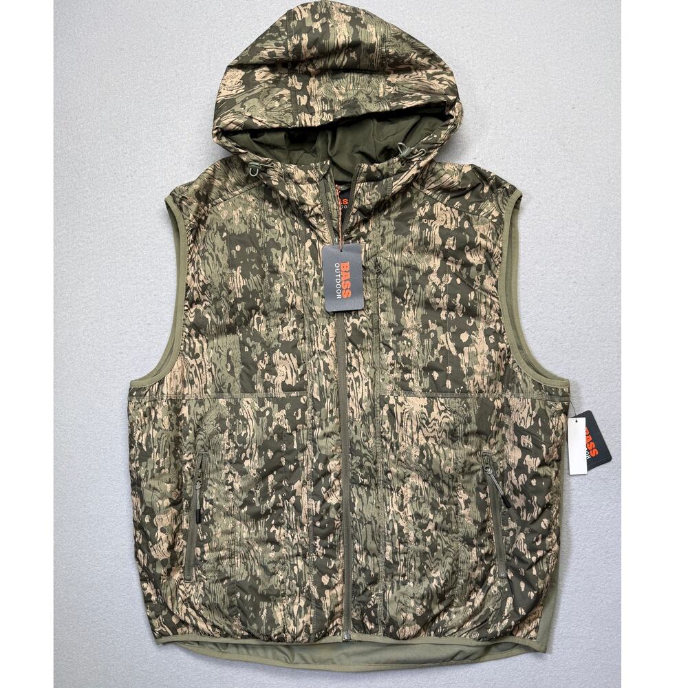 BASS OUTDOOR Men's Earlybird Runner Camo Vest Camo Deep Lichen XL $89